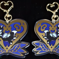 Hot Gold Stamped Keychain - Haruhiko The Somali Cat - Thumbnail 1