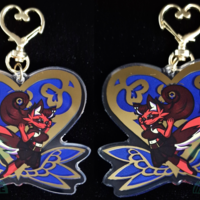 Hot Gold Stamped Keychain - Willow The Somali Cat - Thumbnail 1