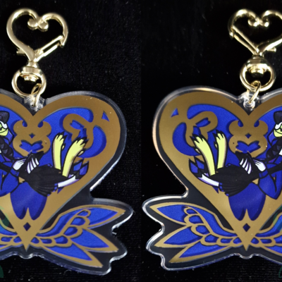 Hot gold stamped keychain - cash money the secretary bird