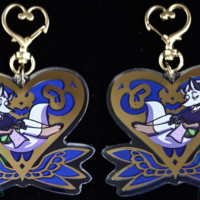 Hot Gold Stamped Keychain - Maria The Arctic Fox - Thumbnail 1