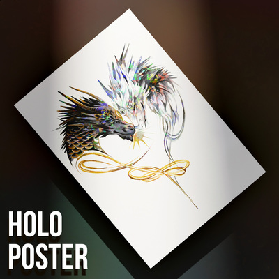 Unity Dragons - Premium Holographic Poster