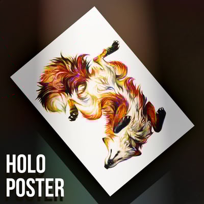 Rolly fox - premium holographic poster