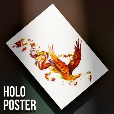 Falling leaf phoenix - premium holographic poster