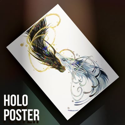 Duality dragons - premium holographic poster - Thumbnail 3