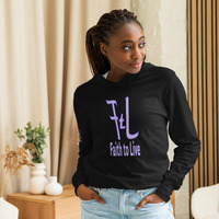 Purple Faith to Live-FtL Brand Hooded Long-Sleeve Tee - Thumbnail 13