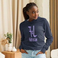 Purple Faith to Live-FtL Brand Hooded Long-Sleeve Tee - Thumbnail 15