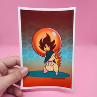 Po Kemon Mini Prints (Ampharos & Mareep) - Thumbnail 2