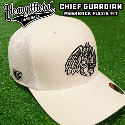Chief guardian  white flexie-fit meshback 