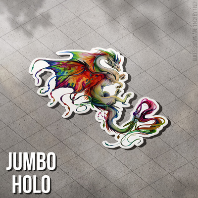 Kite Dragon - Jumbo Holo Sticker