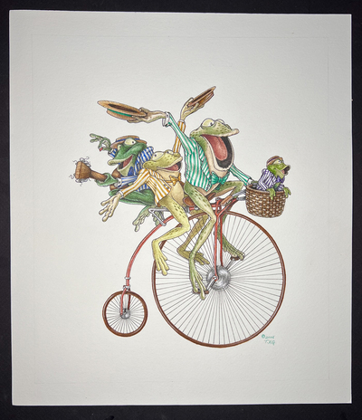 The Froggy Quartet- Original Illustration