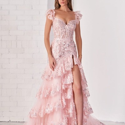 Long sheath off the shoulder lace-up back prom dress, pd230177 - Thumbnail 4