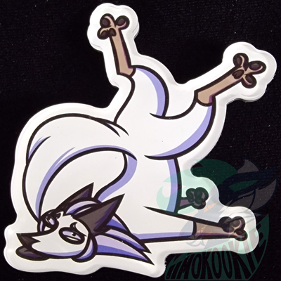 Acrylic animal magnet - maria the arctic fox