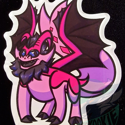 Acrylic animal magnet - valerious the water / air dragon