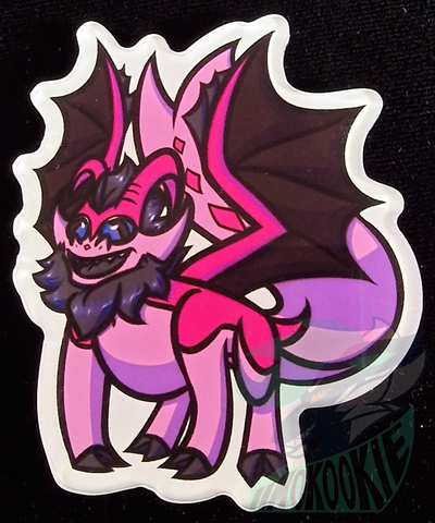 Acrylic Animal Magnet - Valerious The Water / Air Dragon