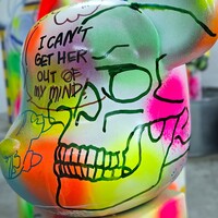 Custom Bearbrick 1000 %: "ORANGE BOY" by JUDAS ARRIETA - Thumbnail 1