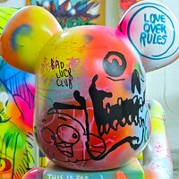 Custom Bearbrick 1000 %: "ORANGE BOY" by JUDAS ARRIETA - Thumbnail 2