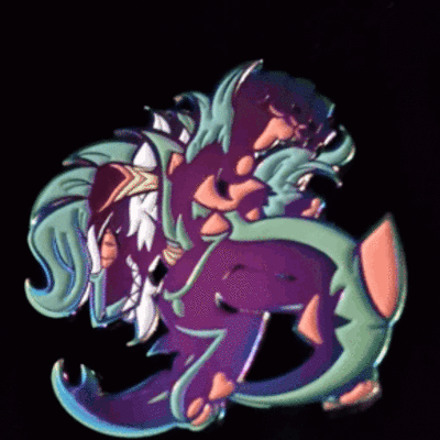 Gitd enamel pin - furry / anthro - clark snarko the sharkdog