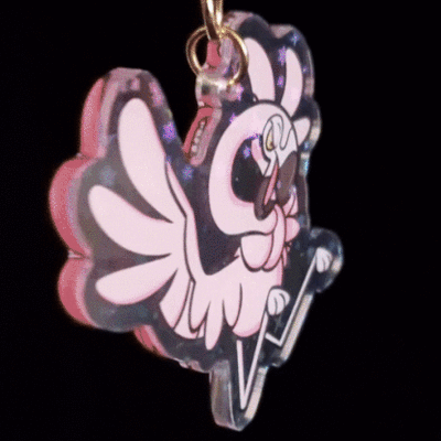 Flamigo - double-sided keychain