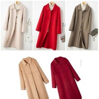  Long Coat Woman Autumn And Winter Turn-Down - Thumbnail 8