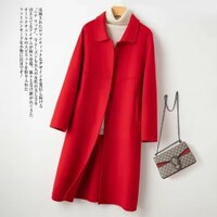  Long Coat Woman Autumn And Winter Turn-Down - Thumbnail 1