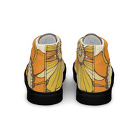 Retro Flowers Womens high top canvas shoes - Thumbnail 13