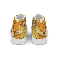 Retro Flowers Womens high top canvas shoes - Thumbnail 21