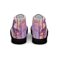 Retro Palms Mens high top canvas shoes - Thumbnail 9