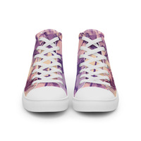 Retro Palms Mens high top canvas shoes - Thumbnail 20