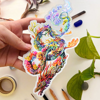 Coral Dragon - Jumbo Holo Sticker - Thumbnail 1