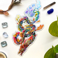 Coral Dragon - Jumbo Holo Sticker - Thumbnail 2