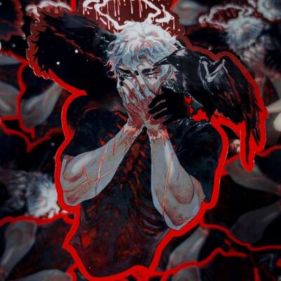 Crow - glossy sticker