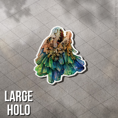 Aquamarine Dragon - Large Holo Sticker
