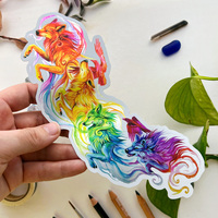 Swirling Wolves - Jumbo Holo Sticker - Thumbnail 1