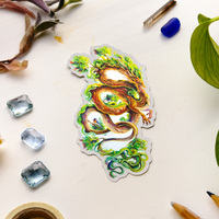 Wood Dragon - Large Holo Sticker - Thumbnail 2