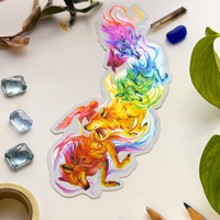 Swirling Wolves - Jumbo Holo Sticker - Thumbnail 2