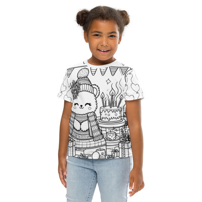 Bear birthday kids crew neck t-shirt