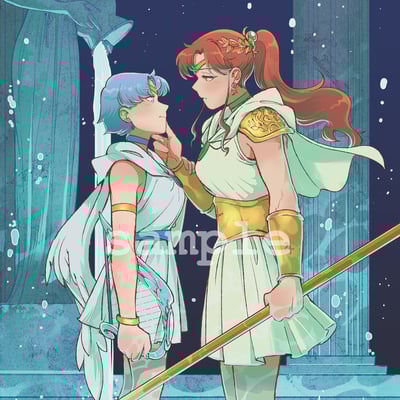 Jupiter and mercury silver millennium print