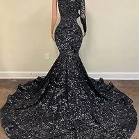 Mermaid Sequined Prom Formal Dress, Prom Gowns,Prom Dresses Z47 - Thumbnail 2