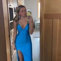 Sexy Mermaid Blue Prom Dresses With Lace Up - Thumbnail 1