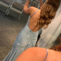 Shiny Mermaid Long Formal Prom Dresses With Slit, PD230243 - Thumbnail 1