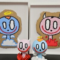 😈😇Painting by Celipe Perroloco "Little HELL"  - Thumbnail 5