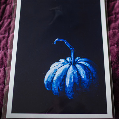Art print - "pumpkin in blue"