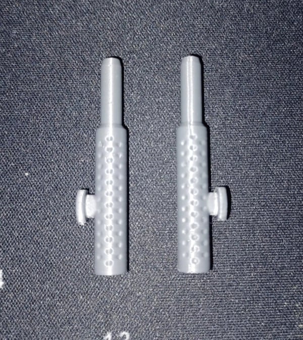 Transformers G1 Optimus Prime Scanned and 3D Printed Smokestack Set of 2 Silver