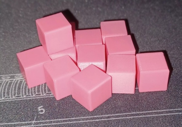 Transformers G1 Energon Cubes 12 Pack of 10mm Sized 3D Printed ABS Hot Pink 