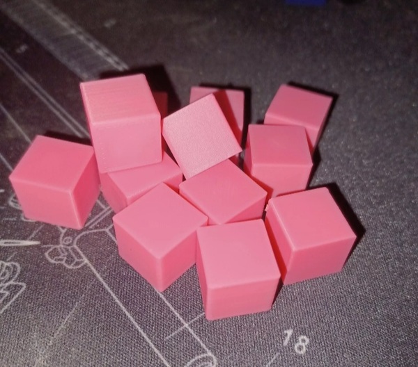 Transformers G1 Energon Cubes 12 Pack of 12.8mm Sized 3D Printed ABS Hot Pink 