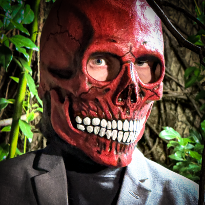 Mister skulch red -- full head latex halloween mask -- factory edition