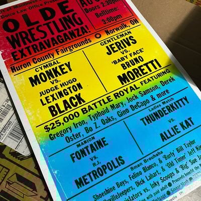 '18 extravaganza letterpress poster