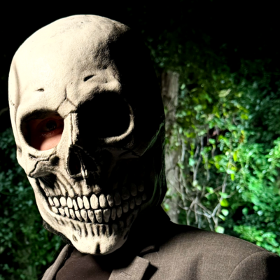 Mister skulch white -- full head latex halloween mask -- factory edition