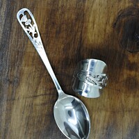 Scottish Thistle Spoon Ring – Jas Ramsay Dundee Silver Plated Vintage Jewelry (1900–1930s) - Thumbnail 6