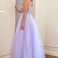 Tulle A-line Long Formal Prom Dresses With Beading, PD230274 - Thumbnail 2